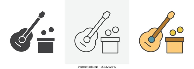 Busking icons pack for website designs