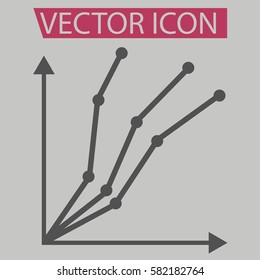 Busness increasing,growing graph and chart icon,sign,symbol and flat style for app, web and digital design.
