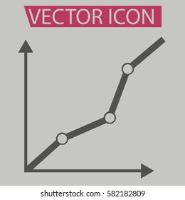 Busness increasing,growing graph and chart icon,sign,symbol and flat style for app, web and digital design.
