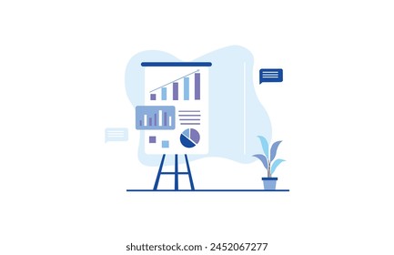 busniess or accounting target  analysis vector illustration.