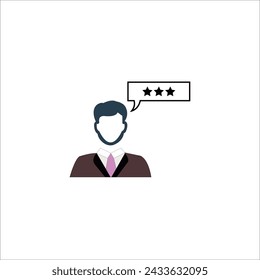 Busniess client rating feedback icon.