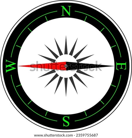 Busola, direction indication to the west