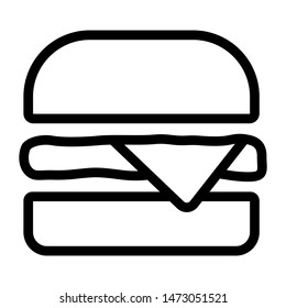 busrger thin line vector icon