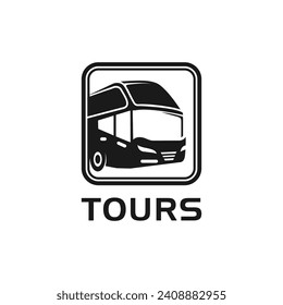 Buss transportation vector icon logo design