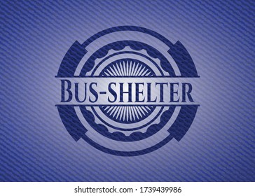 Bus-shelter jean background. Vector Illustration. Detailed. 