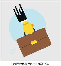 Bussines bag. Vector Illustration style