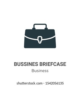 Bussines briefcase vector icon on white background. Flat vector bussines briefcase icon symbol sign from modern business collection for mobile concept and web apps design.