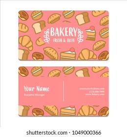 Bussines Card Invitation Bakery Theme Pink Color