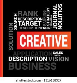 bussines concept wih text creative - creative word cloud
