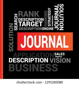 bussines concept wih text Journal - Journal word cloud