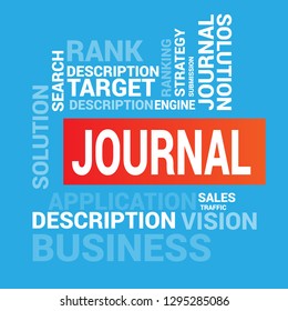 bussines concept wih text Journal - Journal word cloud