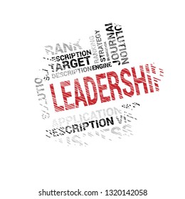 bussines concept wih text leader ship - leader ship word cloud