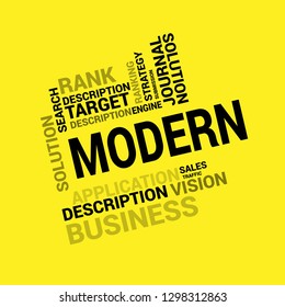 bussines concept wih text Modern - modern word cloud