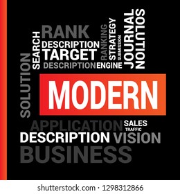 bussines concept wih text Modern - modern word cloud