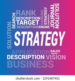 bussines concept wih text strategy - strategy word cloud