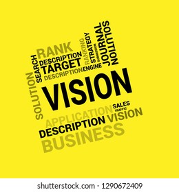 bussines concept wih text Vision - vision word cloud