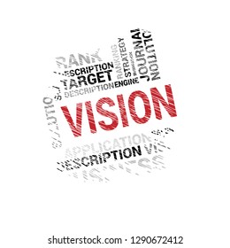 bussines concept wih text Vision - vision word cloud