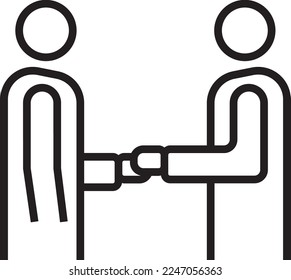 Bussines Deal Business people icons with black outline style