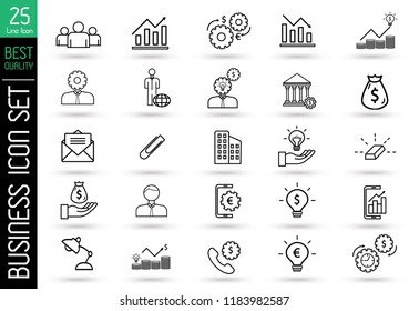 Bussines And Finance Icon Set Vector Illustration With White Background