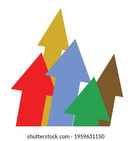 bussines growth arrow up symbol vector design