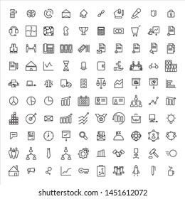 bussines icon simple set design