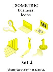 Bussines isometric icons
