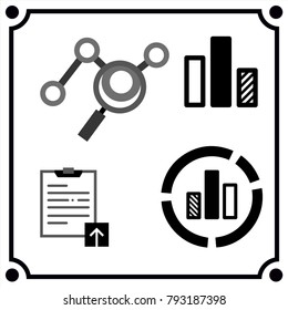 bussines man analytic icon vector 