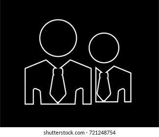 bussines man  thin line icon