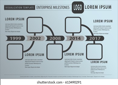 bussines milestone infographic timeline