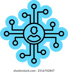 Bussines Networking icon, online community