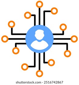 Bussines Networking icon, online community