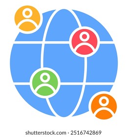 Bussines Networking icon, online community