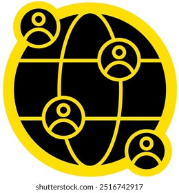 Bussines Networking icon, online community