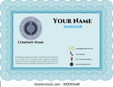 Bussines or presentation card, retro style. Good design. Vector illustration.Printer friendly. 