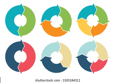 Bussines Process Circle Arrow Infographic Templates Vector Design