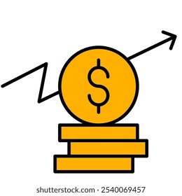 Bussines Profit Icon, growth Income