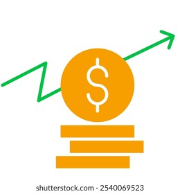 Ícone de Lucro Comercial, Receita de Crescimento