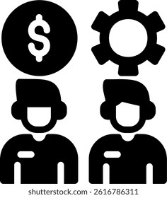 Bussines Roles Glyph Vector Icon Design