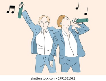 4,958 Drunk friends Stock Illustrations, Images & Vectors | Shutterstock