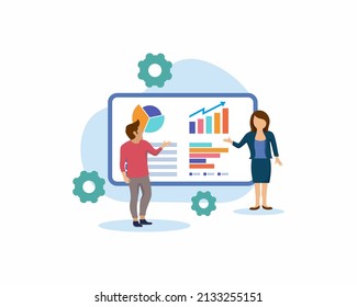 bussiness analysis flat design illustration	