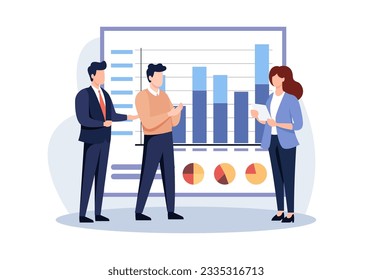 Bussiness analytics collecting data process. Tracking conversations and measuring marketing campaigns
