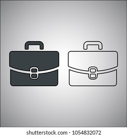 Bussiness bag fill and outline vector icon