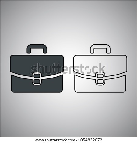 Bussiness bag fill and outline vector icon