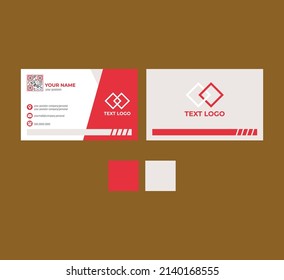 Bussiness Card Red and Silver Elegant Desain