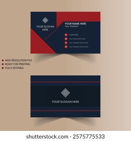 Bussiness card template design. Company card. Two sides bussiness card