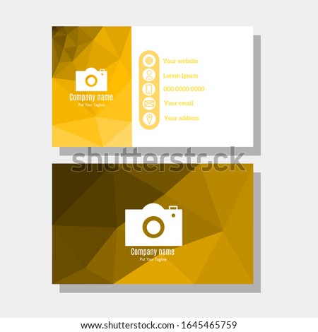 bussiness card template polygonal style. perfect to use for photography studio