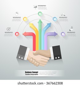 Bussiness concept infographic 6 steps. can be used for workflow layout, diagram, number options, timeline