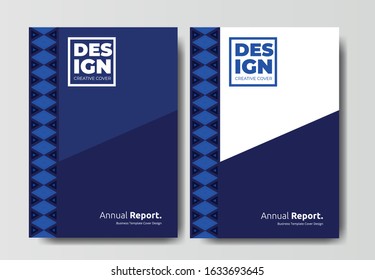 bussiness cover, annual report design, presentation Template,  Corporate report cover abstract geometric illustration design layout bundle. Company identity brochure template collection. Blue Color