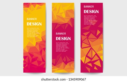 Bussiness design template with low-poly background