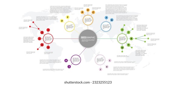 bussiness diagram circular layout chart project timeline diagram with 7 list of steps, circular layout diagram infographic mindmap element template infographics.